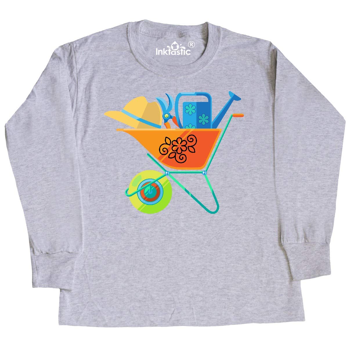 Inktastic Gardener Gardening Tools Youth Long Sleeve T-Shirt - Comfortable Cotton Tee for Kids Outdoor Activities, Planting & Gardening Gifts