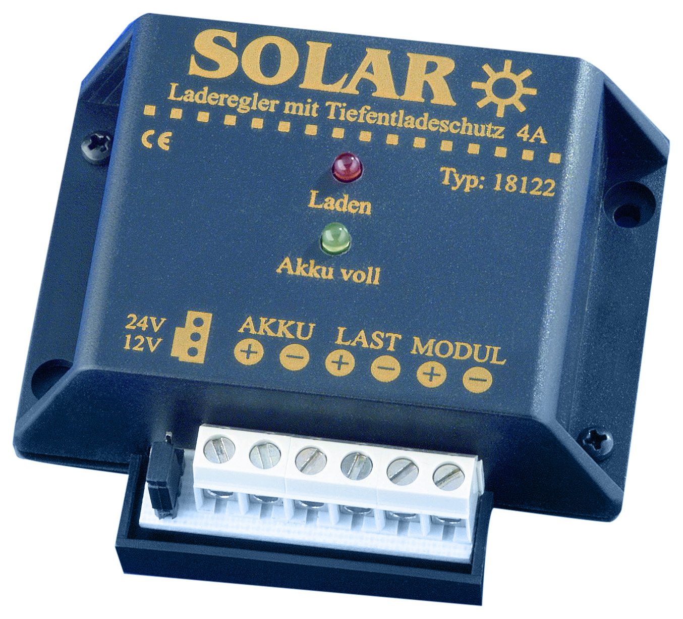IVT 200013 12V/24V 4A Solar Charge Controller with Deep Discharge Protection - Waterproof MPPT Regulator for Solar Panel Battery Charging - Perfect for RV, Marine, Off-Grid & Home Solar Systems