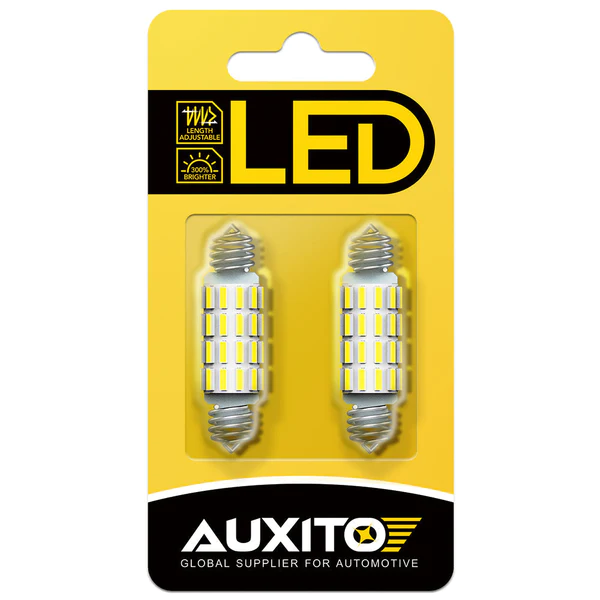 2004-2014 Ford F150 LED Dome Light Bulb 41MM - Super Bright Retractable Interior Light Replacement for Cab, Truck Bed & Storage Areas