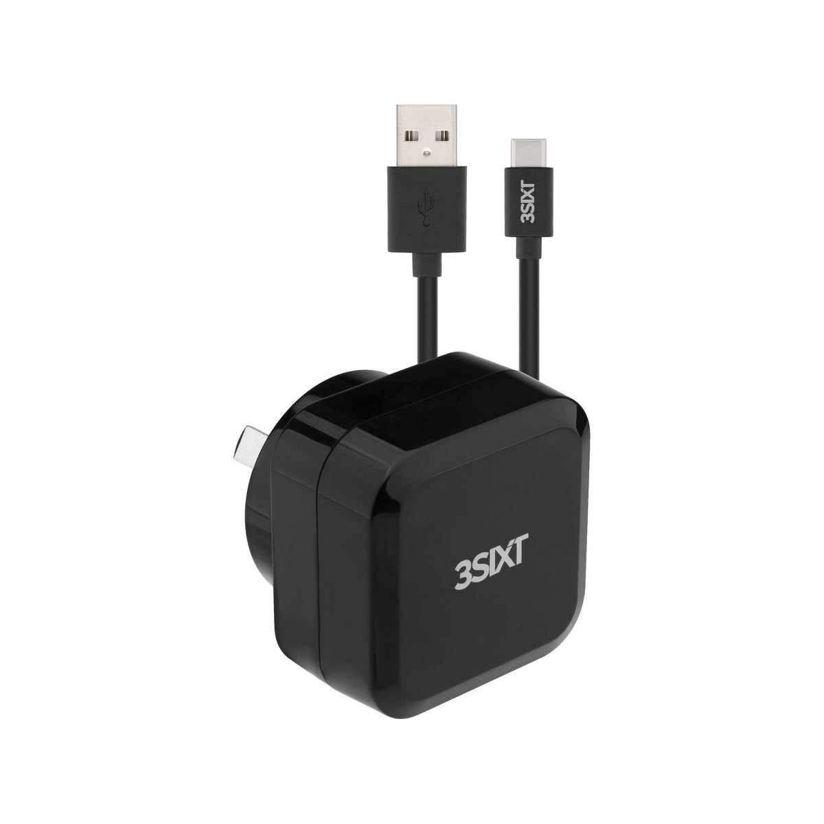 3sixT Fast Wall Charger with 5.4A Output & 1m USB-C Cable - Quick Charge for iPhone, Samsung, iPad, Android Devices - Perfect for Travel, Home, Office Charging