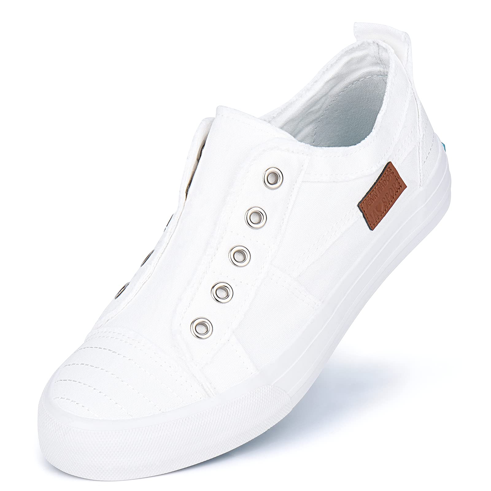 JENN ARDOR Women's Comfortable Canvas Slip-On & Lace-Up Sneakers - Low Top Casual Walking Shoes for Everyday Wear | Perfect for Work, Travel & Outdoor Activities