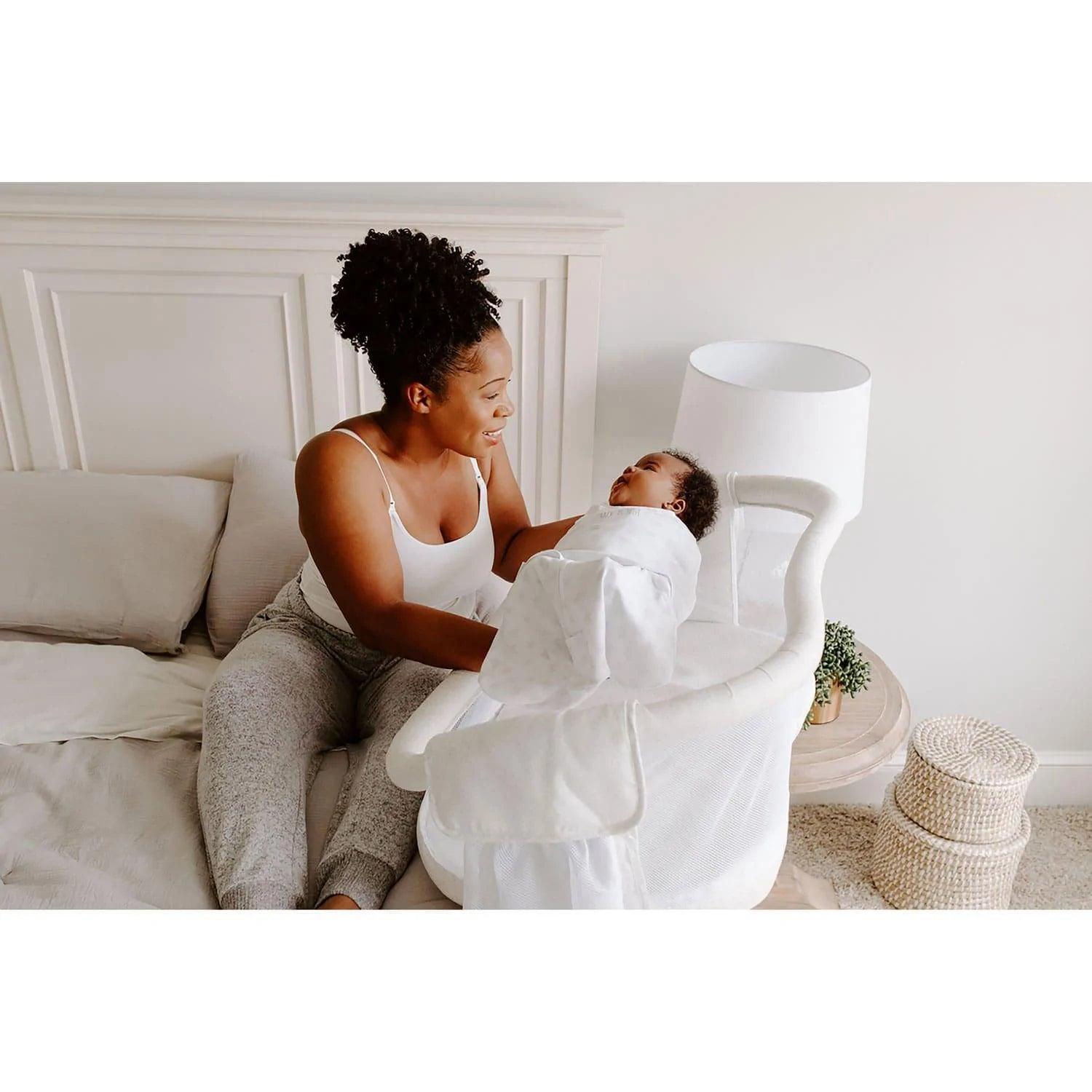 HALO™ Bassinest™ Premiere Series Swivel Sleeper for Newborns - 360° Rotating Baby Bassinet with Nightlight & Soothing Vibrations | Perfect for Nursery, Bedside Co-Sleeping & Late Night Feedings