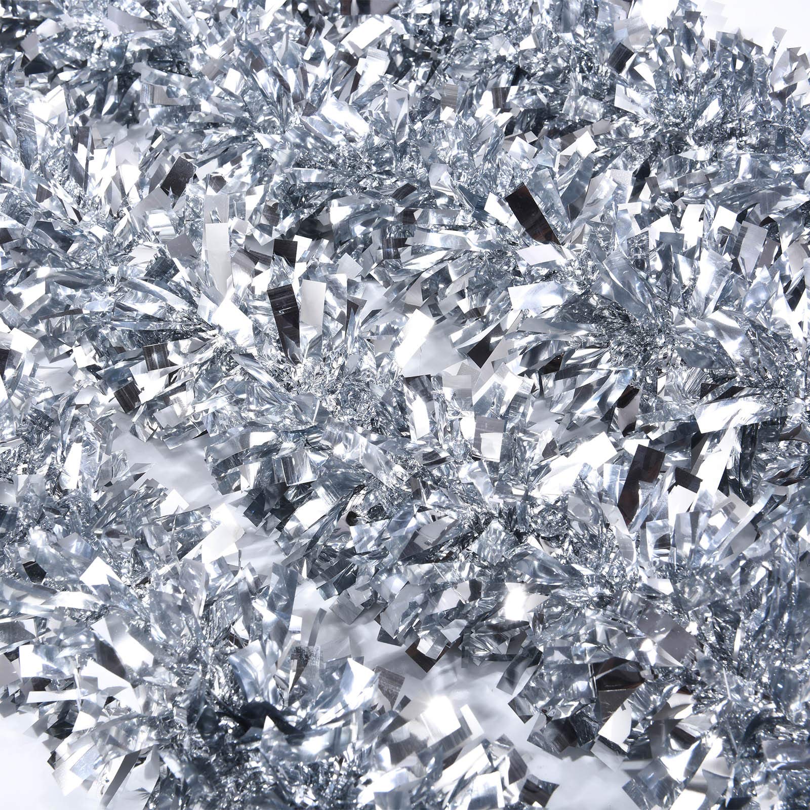 Silver Metallic Christmas Tinsel Garland - 26.2 ft Shiny Holiday Tree Decor for Xmas, Weddings & Birthday Parties | Indoor/Outdoor Hanging Decoration for Home, Office & Festive Events