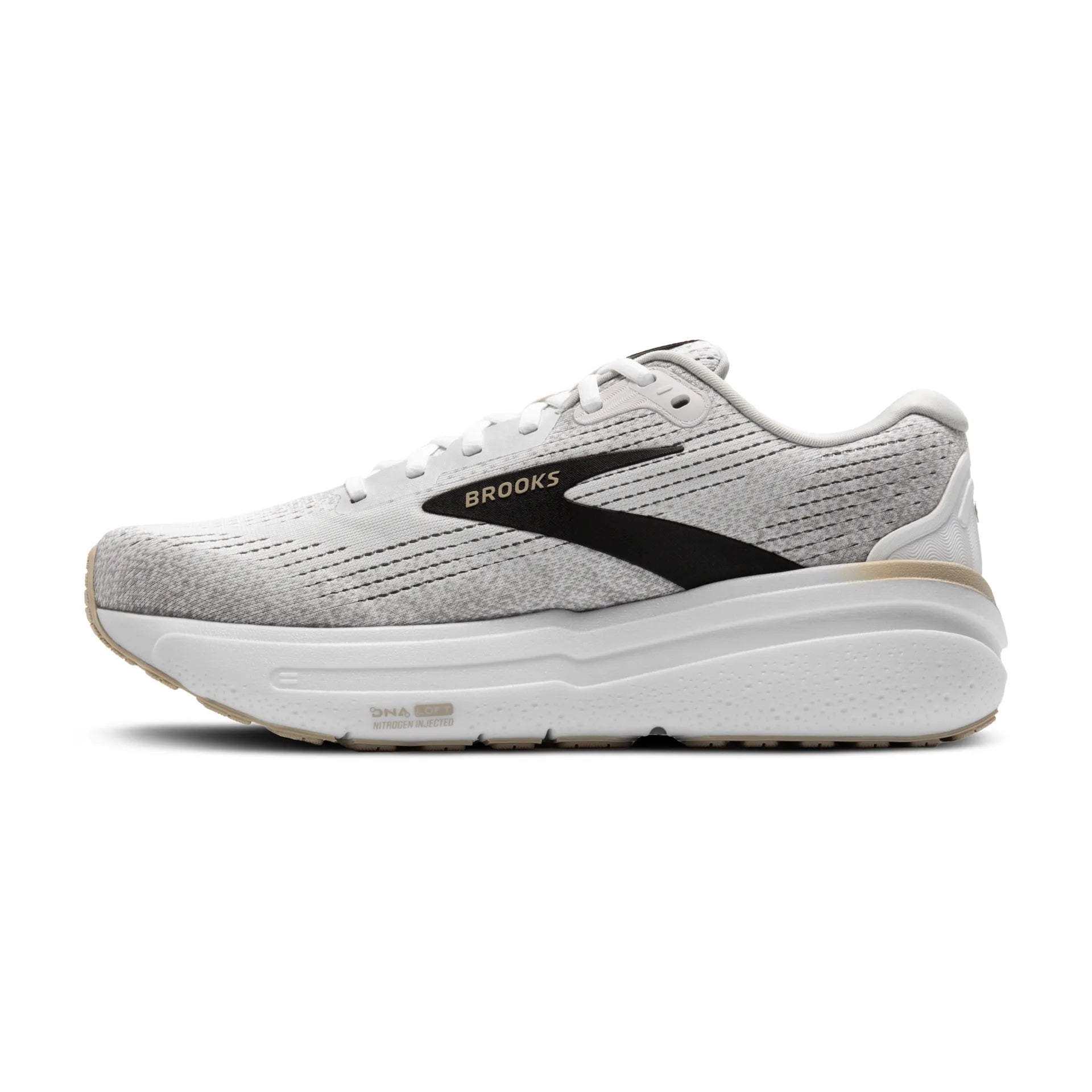 Nike Men's Ghost Max 2 Running Shoes - White/Pelican/Oyster Colorway | Lightweight Cushioned Sneakers for Jogging, Gym Workouts & Daily Wear