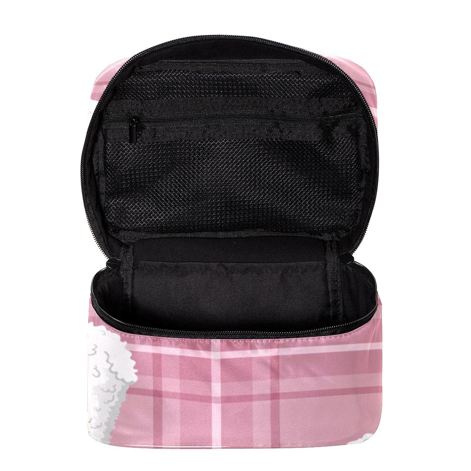 Llama & Alpaca Unicorn Pink Travel Makeup Bag - Large Cosmetic Organizer with Zipper for Women & Girls | Perfect for Vacation, Gym & Daily Essentials Storage