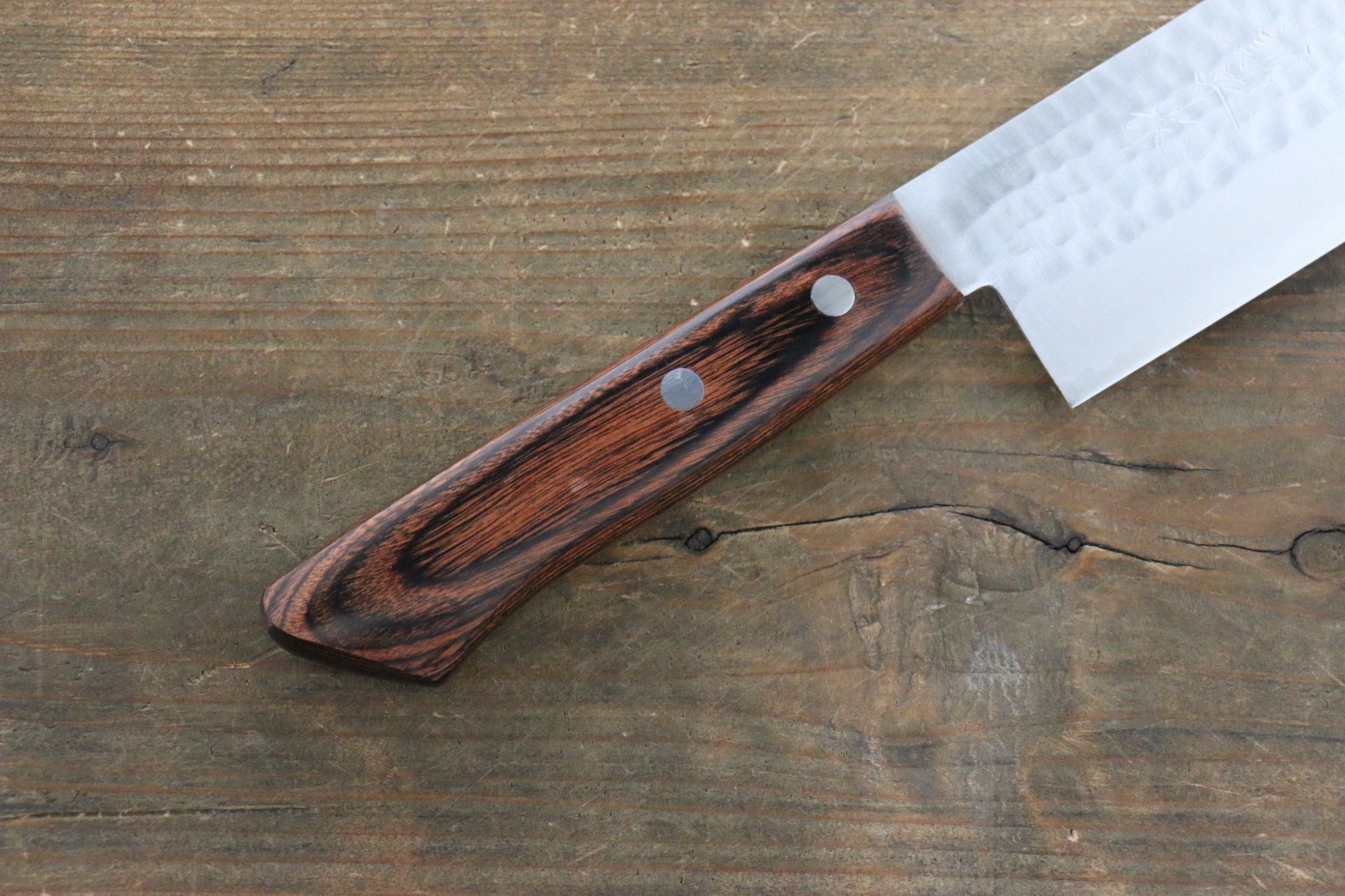 Premium Kunihira VG1 Hammered Usuba Knife 165mm - Japanese Chef Knife with Mahogany Handle - High Carbon Stainless Steel Blade for Slicing, Chopping & Precision Cutting - Perfect for Sushi, Vegetables & Professional Kitchens