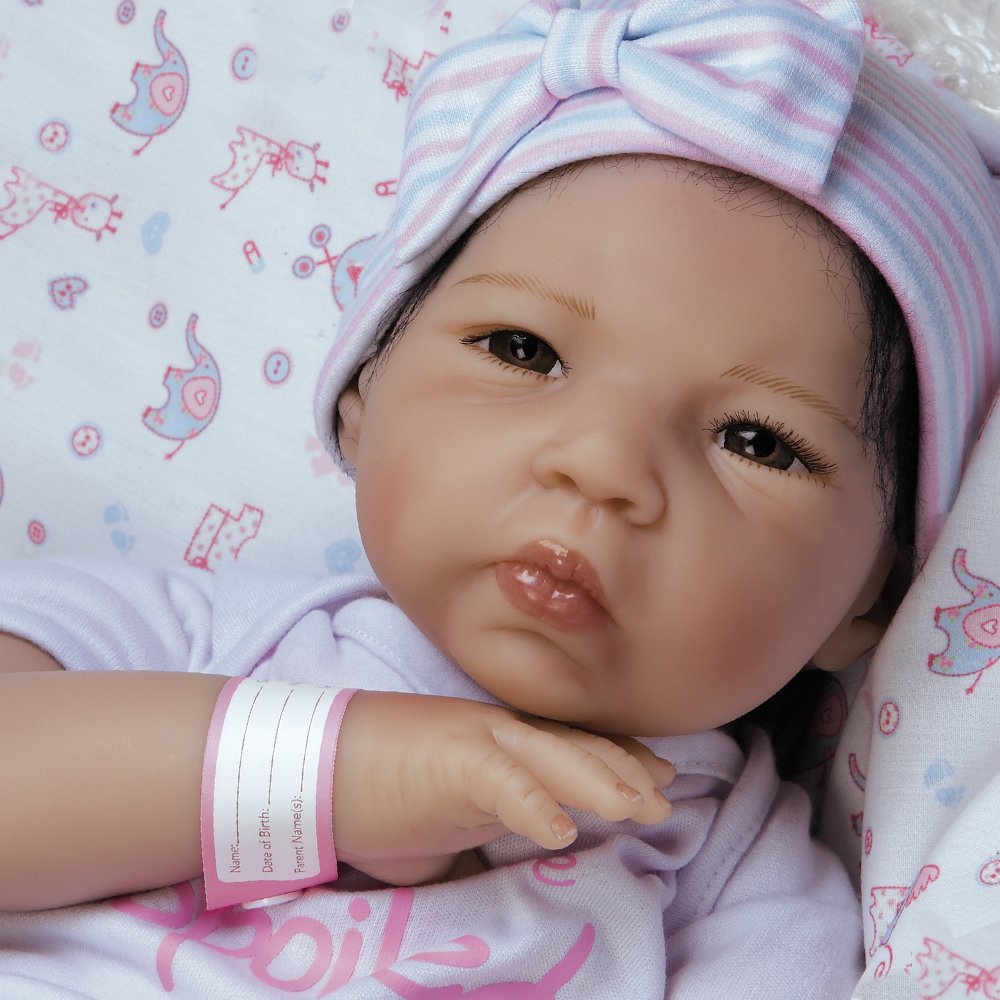20-Inch Realistic Reborn Asian Baby Girl Doll with Soft Rooted Hair & 6-Piece Gift Set - Perfect Birthday Gift for Kids Ages 3+ | Lifelike Collectible Doll for Playtime, Nursery Decor, and Pretend Play