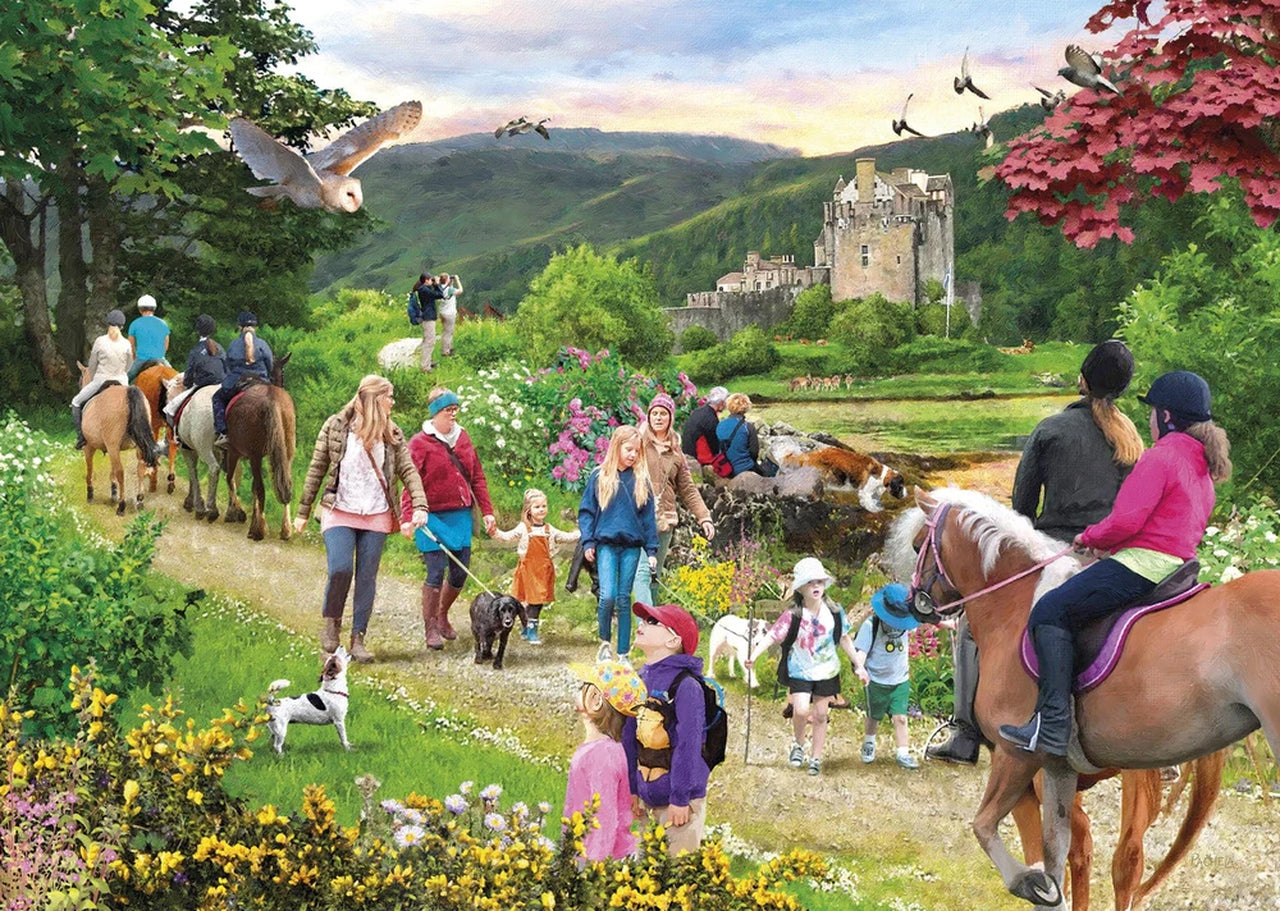 Gibsons 1000 Piece Jigsaw Puzzle - Highland Hike Landscape Scenery | Challenging Adult Puzzle for Relaxation & Home Decor | Perfect Gift for Puzzle Lovers & Nature Enthusiasts