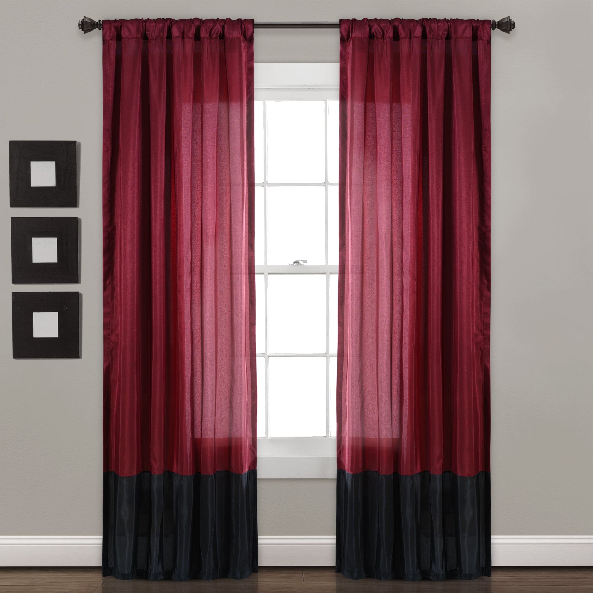 Milione Fiori Floral Window Curtains Set of 2 Panels - Elegant Blackout Drapes for Living Room, Bedroom & Home Decor