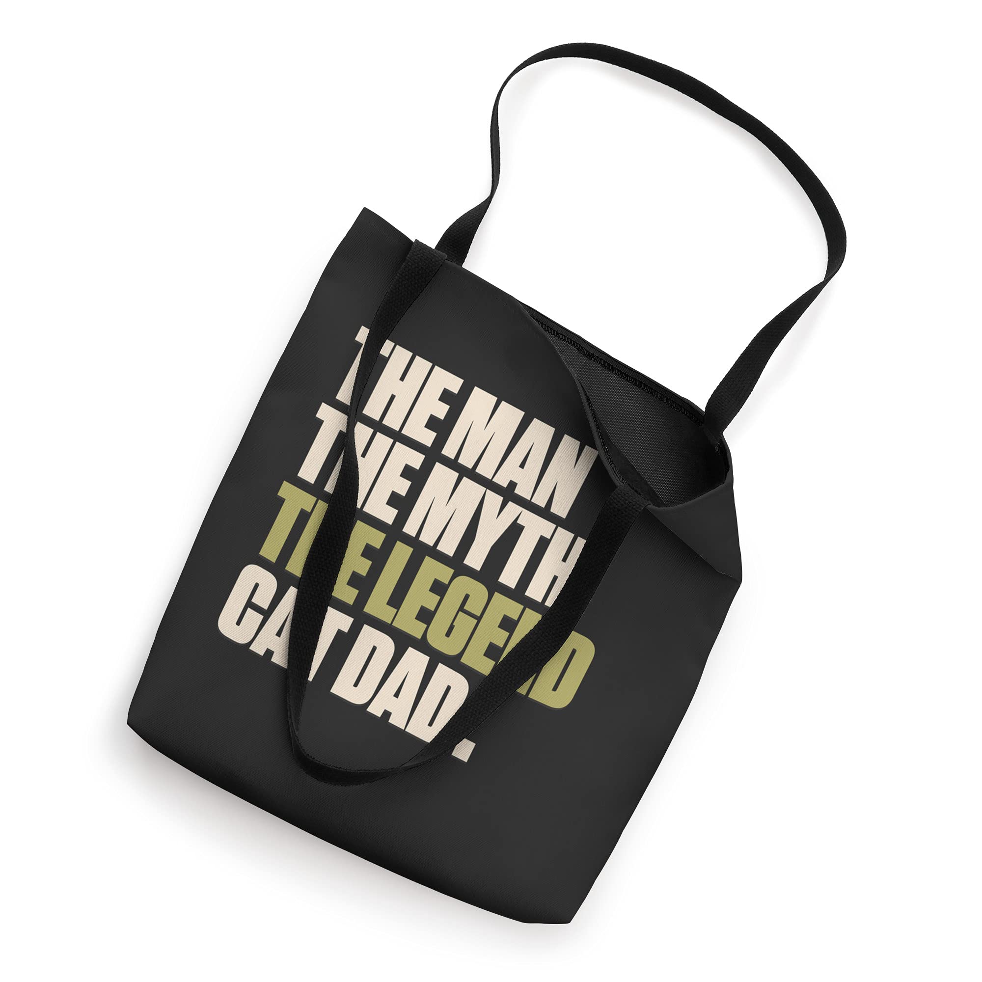 Man Myth Legend Cat Dad Tote Bag - Durable Canvas Grocery Shopping Bag for Cat Lovers - Perfect for Work, Beach & Farmers Market