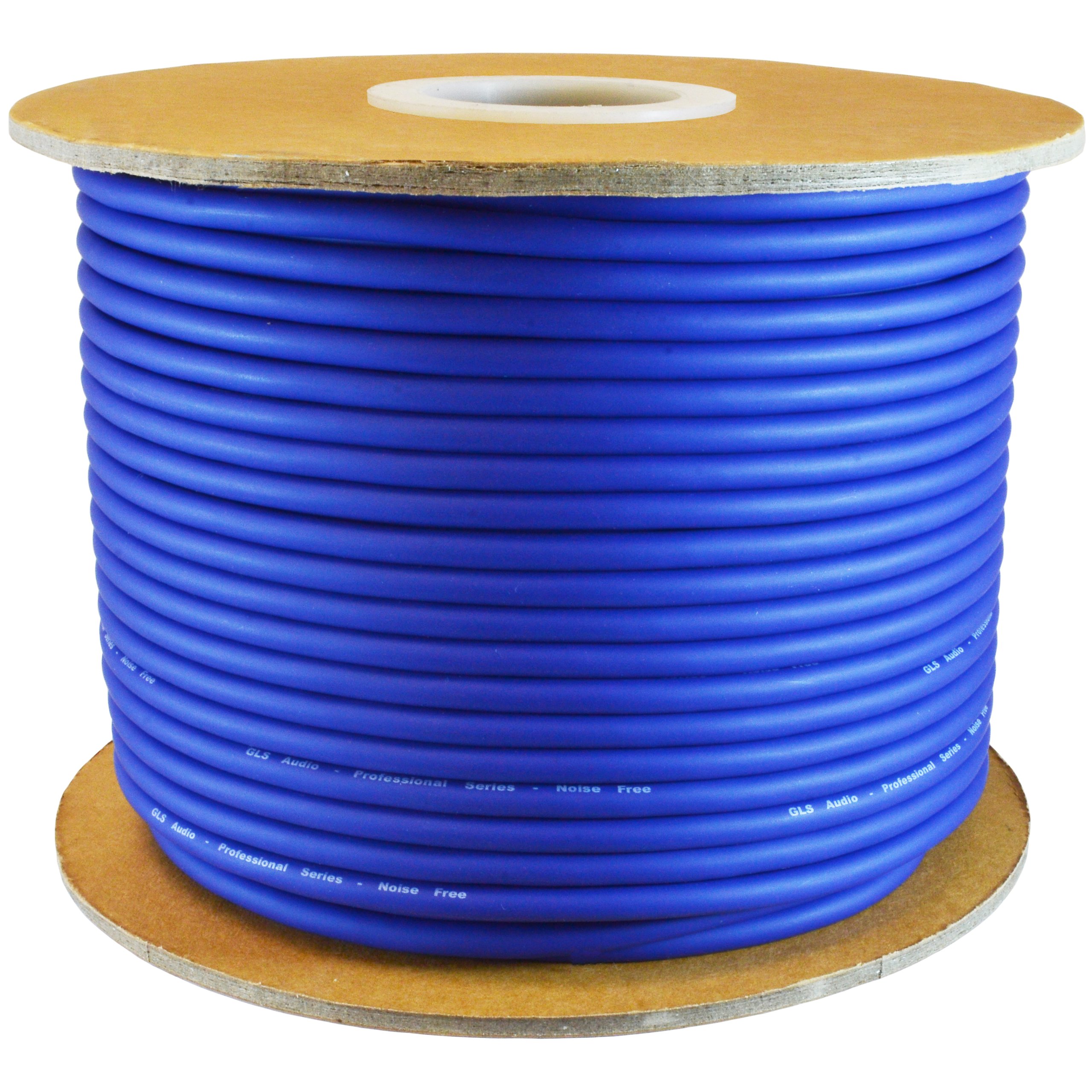 GLS Audio 300ft Blue Microphone Cable - Bulk XLR Mic Cord for Studio, Live Performance & Recording - High-Quality Signal Mike Wire for Professional Audio Equipment