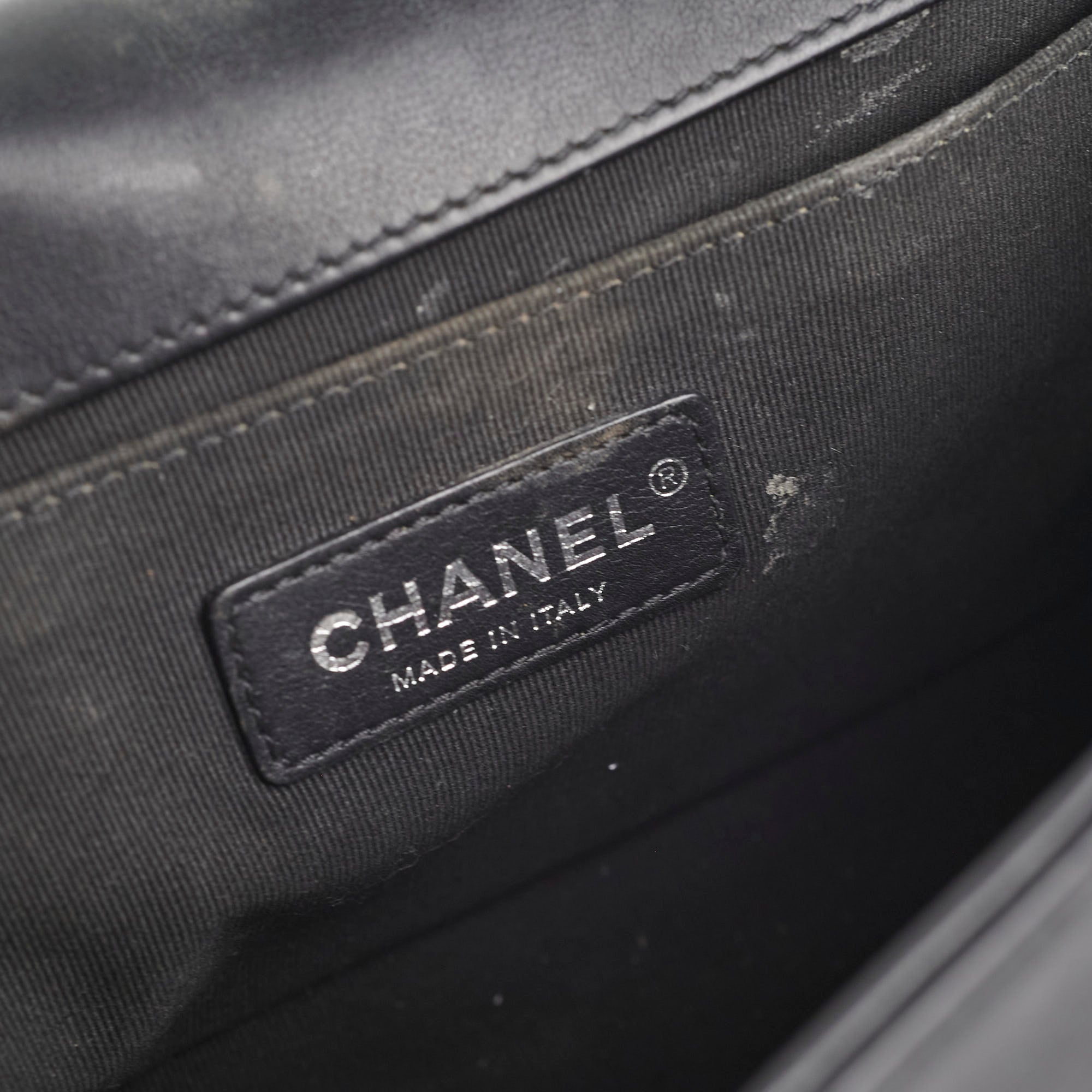 Chanel Old Medium Boy Bag Black Lambskin Leather - Luxury Crossbody Handbag for Women, Perfect for Evening Events & Date Nights