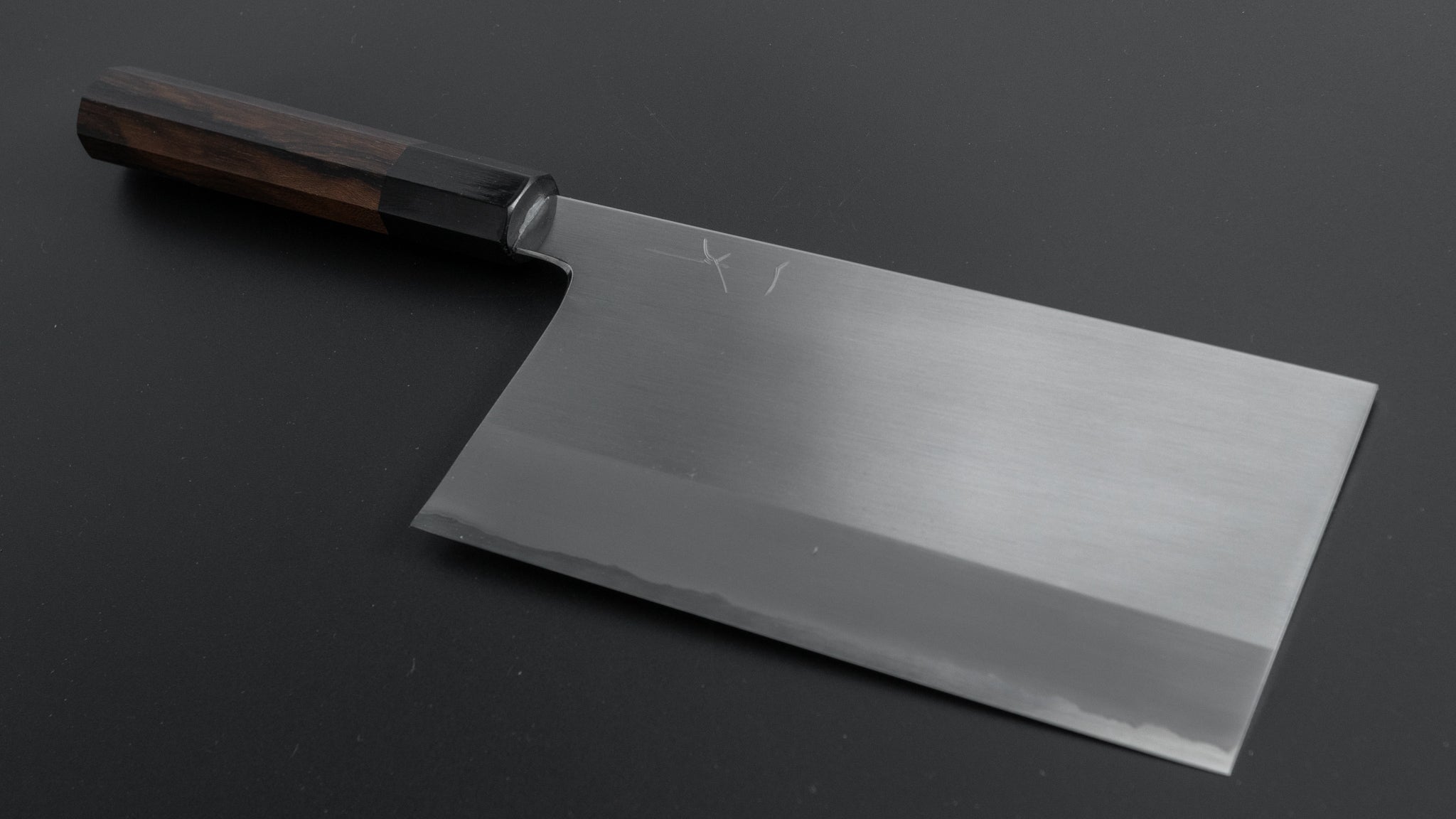 Hitohira Togashi White #1 Stainless Clad Migaki Chinese Cleaver 180mm with Ziricote Handle - Professional Kitchen Knife for Chefs, Slicing Meat & Vegetables, Asian Cooking