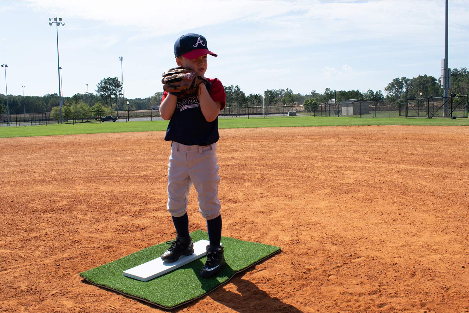 All Turf Mats® 3' x 2' Green Softball Pitchers Mound - Durable Pitching Training Aid for Baseball & Softball | Perfect for Backyard Practice, Team Drills & Pitching Lessons