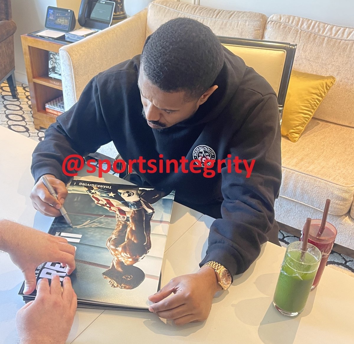 Michael B Jordan & Sylvester Stallone Autographed 16x20 Creed Movie Photo - Limited Edition Collectible for Movie Fans & Memorabilia Enthusiasts - Perfect for Home Theater, Man Cave, or Gift for Boxing Fans