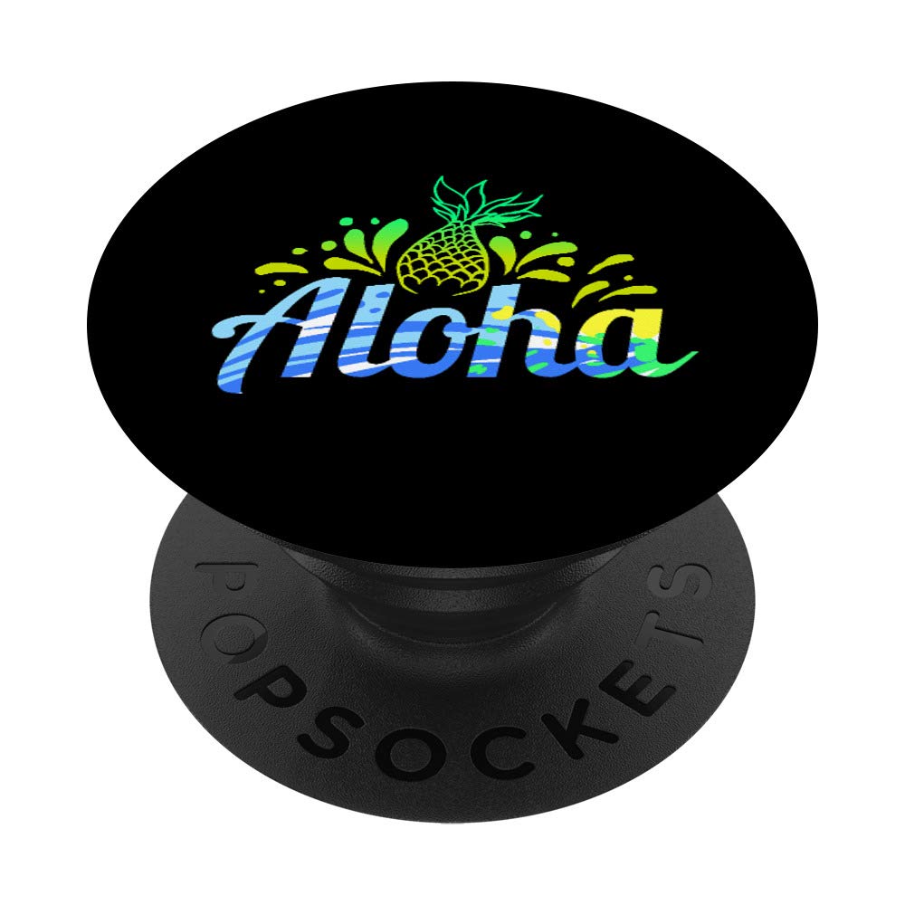 Funny Aloha Pineapple Hawaiian Summer Holiday Gift - Swappable PopSockets PopGrip for Phones & Tablets | Perfect for Beach Vacations, Pool Parties & Tropical-Themed Events