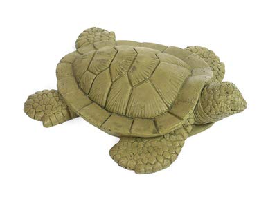 5 Inch Tall Sm Sea Turtle Pine Moss Resin Figurine - Handcrafted Home Decor, Ocean Theme Shelf Display, Gift for Turtle Lovers