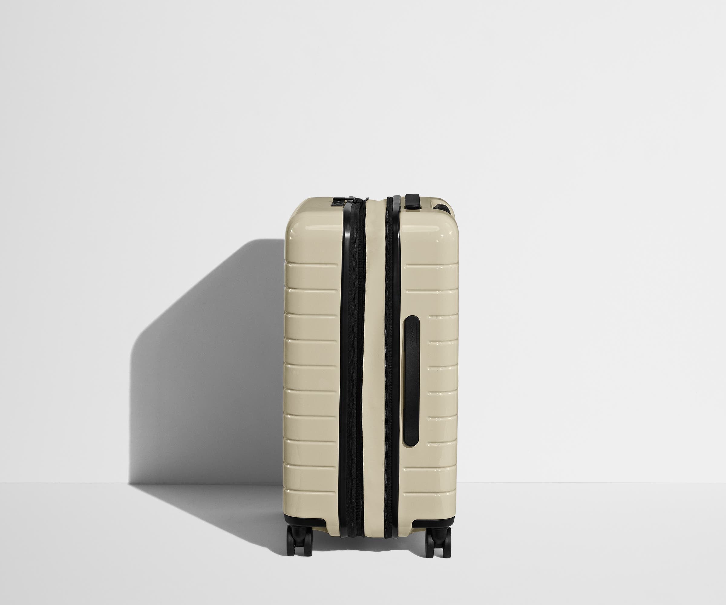 Bigger Carry On Flex Luggage in Salt White (Gloss) - Perfect for Air Travel & Weekend Getaways