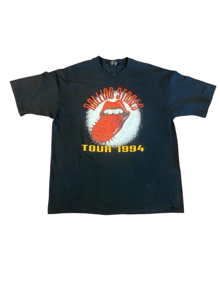 Vintage 1994 Rolling Stones Tour T-Shirt Men's XL - Classic Rock Band Tour Tee for Concerts & Casual Wear