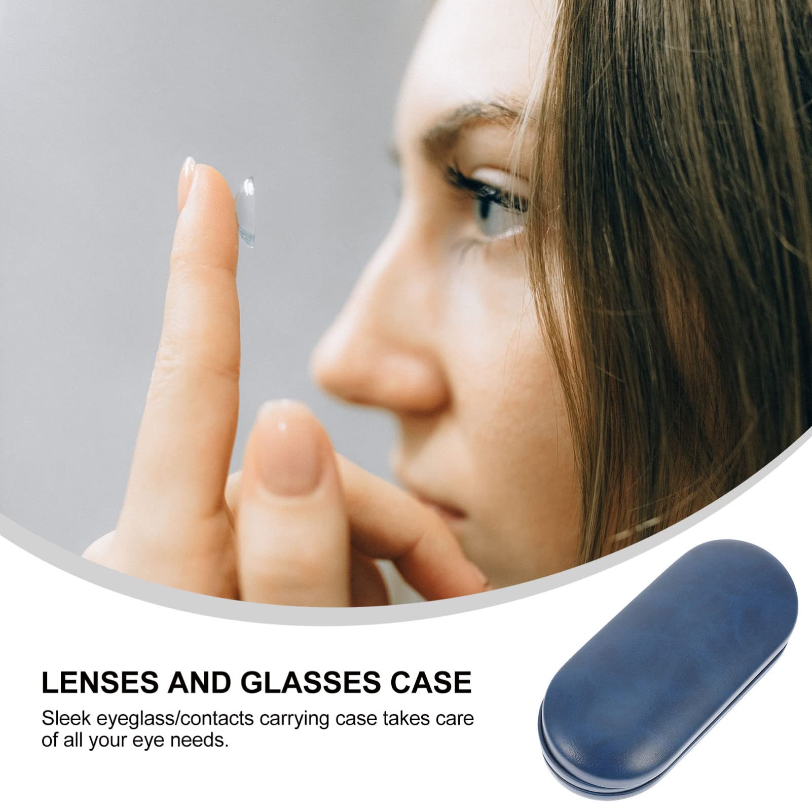 Healifty 2-in-1 Contact Lens & Eyeglass Case with Mirror, Tweezers and Remover - Portable Travel Storage Box for Contacts and Glasses | Perfect for Travel, Gym, and Daily Use