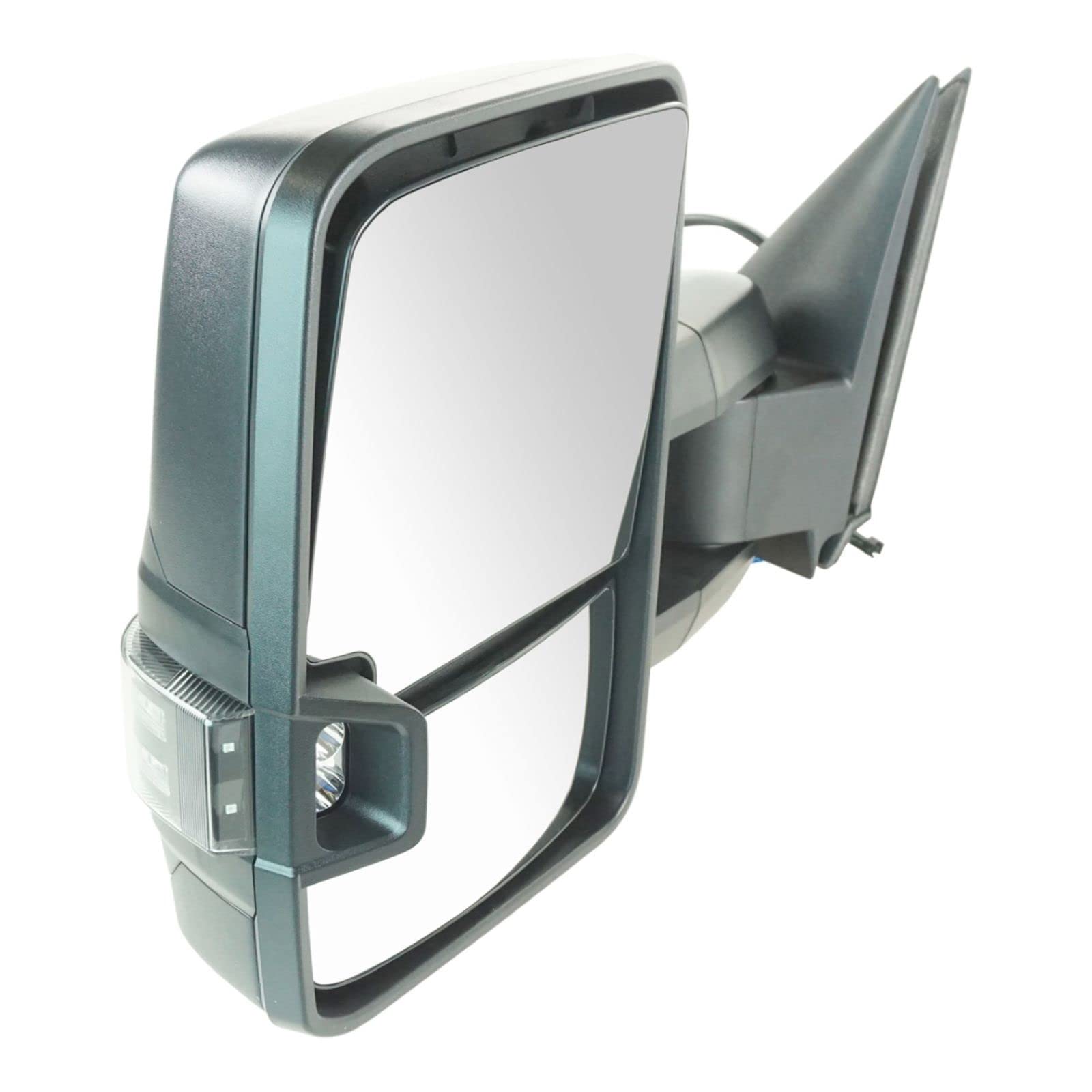 Heated LED Signal Mirror Spotlight for GM Vehicles - Black Textured Pair - Enhanced Visibility & Safety for Night Driving & Off-Road Adventures