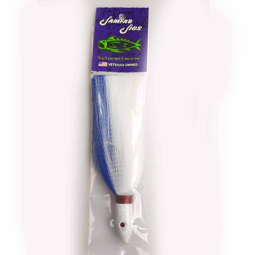 Jamfab Jigs Deep Nylon 4OZ Fishing Lures - Saltwater & Freshwater Bass Fishing Jigs for Anglers | Perfect for Deep Water & Offshore Fishing