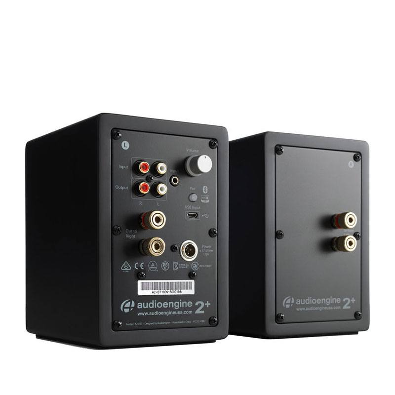 Audioengine A2+BT Wireless Bluetooth Desktop Speakers - Premium Sound for Home, Office & Gaming - Satin Black Finish