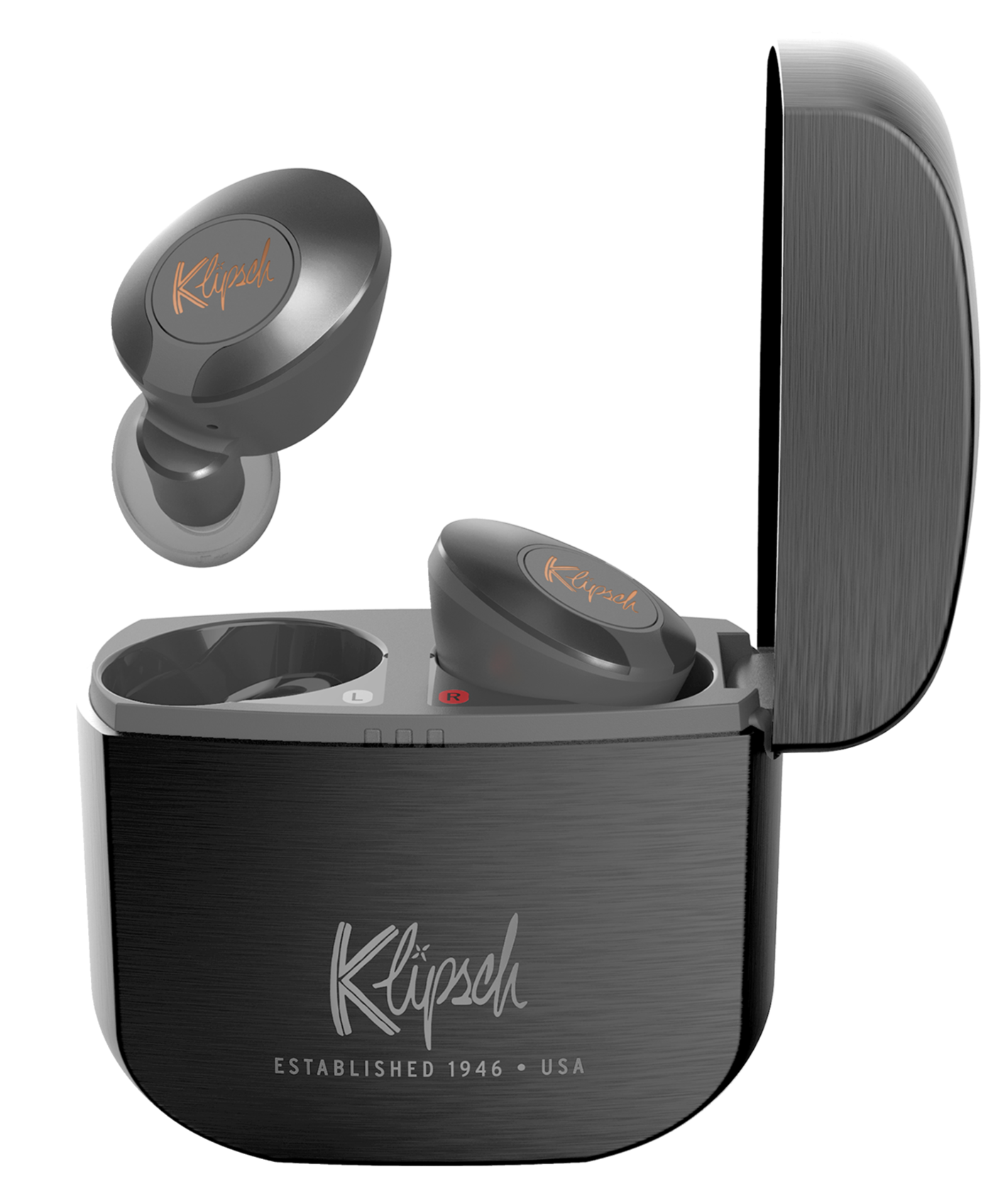 Klipsch KC5 II True Wireless Earbuds with Premium Charging Case - Hi-Fi Sound, Bluetooth 5.0, 24H Playtime - Perfect for Gym, Running, Travel & Work