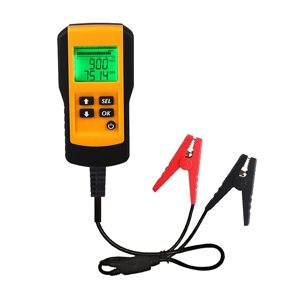 WDBBY Digital 12V Car Battery Tester - LCD Vehicle Battery Analyzer for Auto System Diagnostics, Voltage/Ohm/CCA Testing | Perfect for Mechanics & DIY Car Maintenance