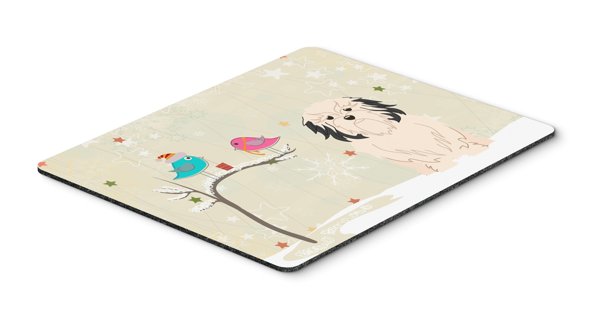 Between Friends Lowchen Mouse Pad - Large Washable Non-Slip Desk Mat for Home Office, Gaming & Computer Work | Cute Dog Design Hot Pad & Trivet for Kitchen | Perfect Gift for Pet Lovers