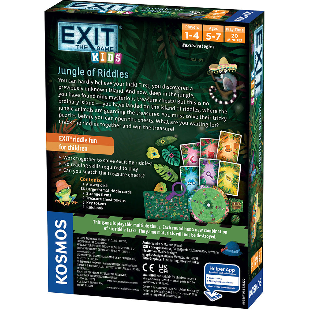 EXIT: The Game - Kids Jungle of Riddles | Fun Family Board Game for Ages 8+ | Perfect for Game Nights & Educational Play