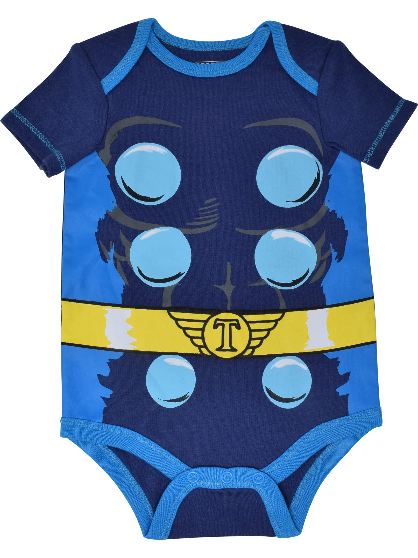 Marvel Avengers Baby Bodysuits 5-Pack - Spider-Man, Iron Man, Hulk & Captain America | Newborn to Infant Outfits for Superhero Fans | Perfect for Halloween, Birthday Parties & Photo Shoots