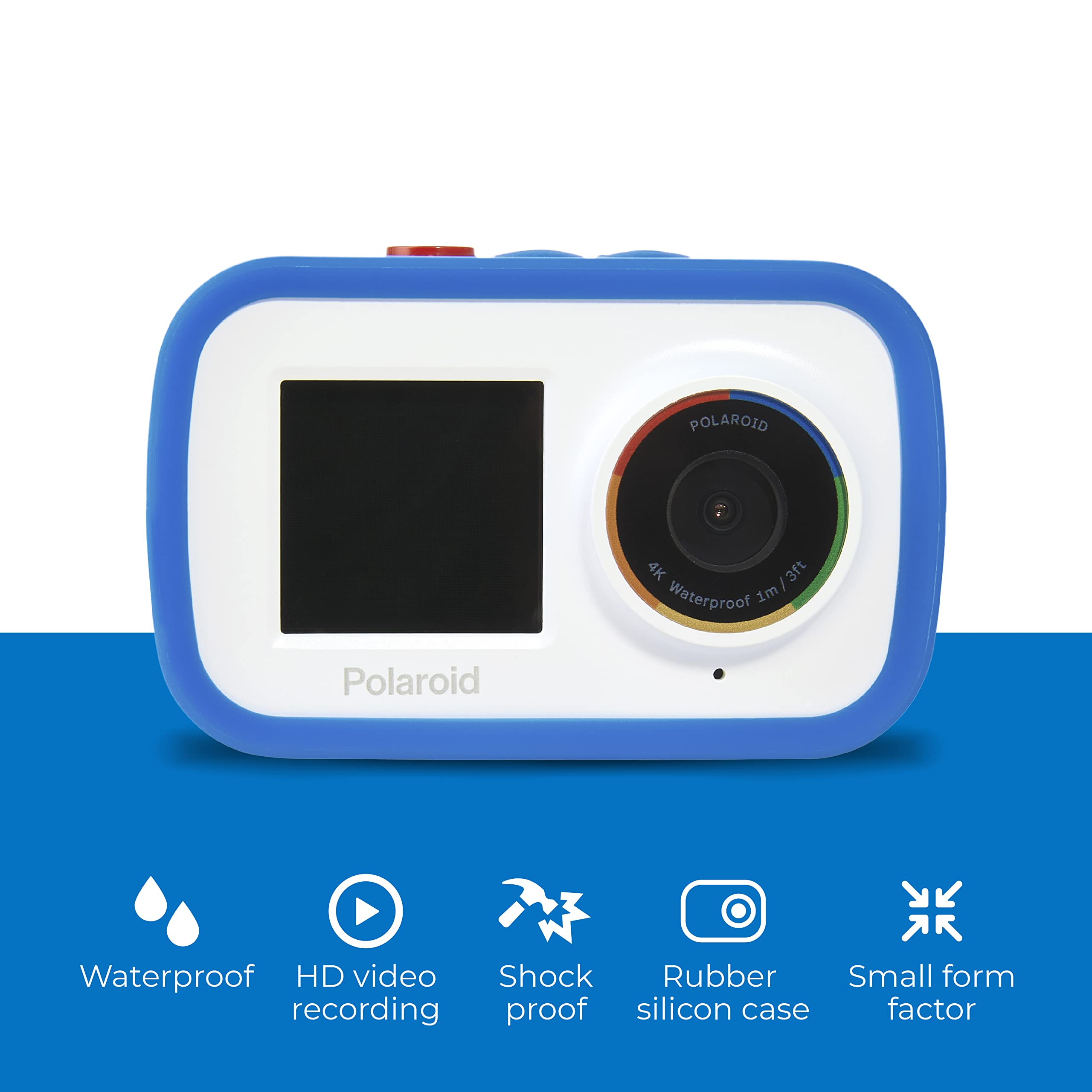 **Polaroid Dual Screen WiFi Action Camera 4K 18MP - Waterproof Sports Camera with Rechargeable Battery & Mounting Kit - Perfect for Vlogging, Sports, Travel, Home Videos & Outdoor Adventures**