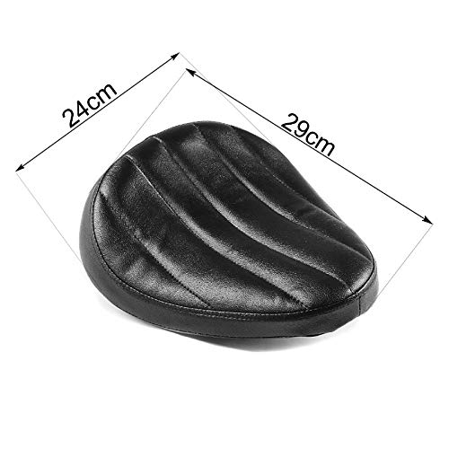 Solo Bobber Spring Seat for Harley Cruiser Classic Custom Motorcycles - Black CB83810 - Comfortable Ride for Long Distance & City Commuting