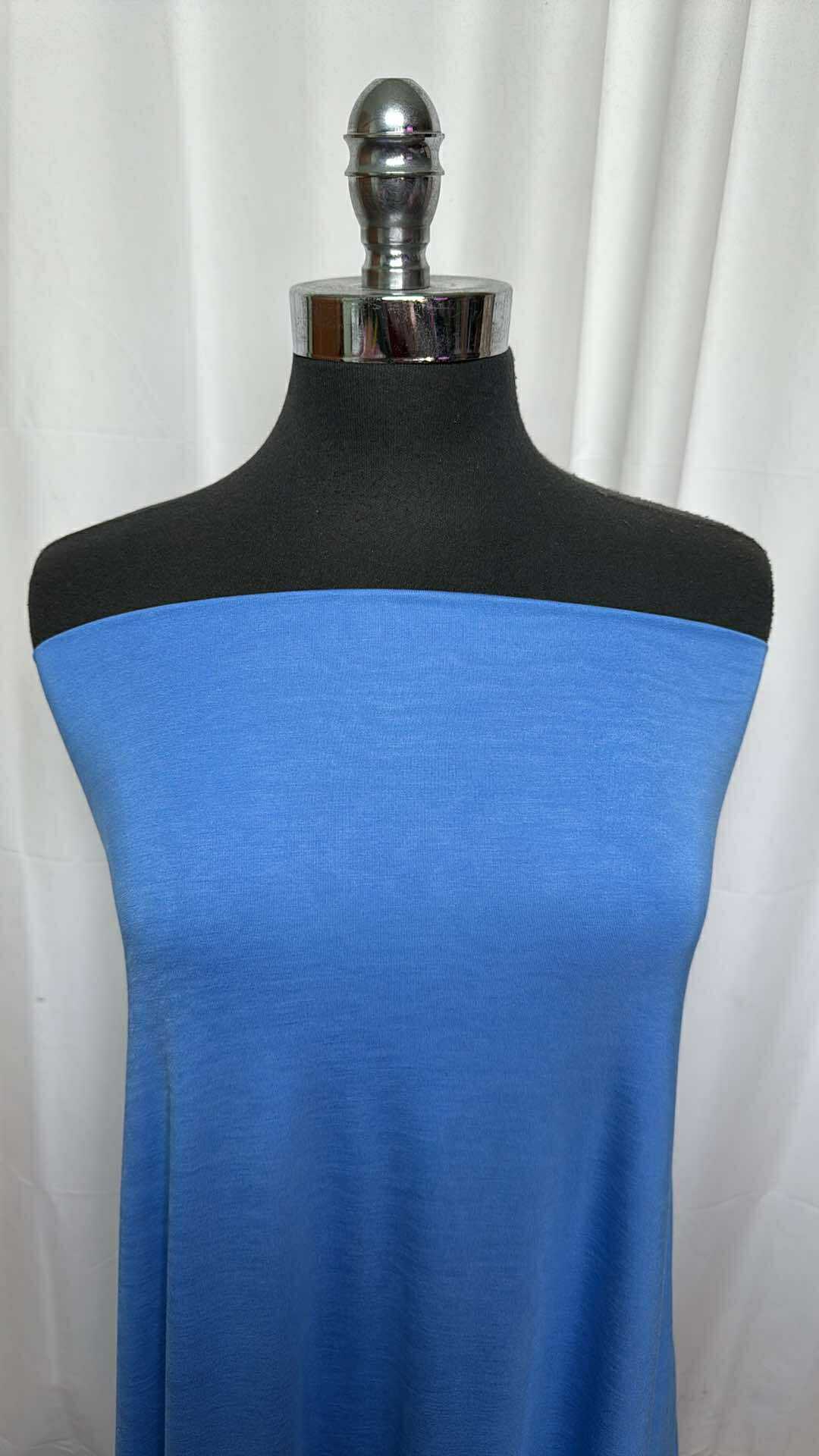 Premium Blue Rayon/Spandex Fabric - 2 Yard Cut - Soft Stretchy Material for Dresses, Tops & DIY Sewing Projects