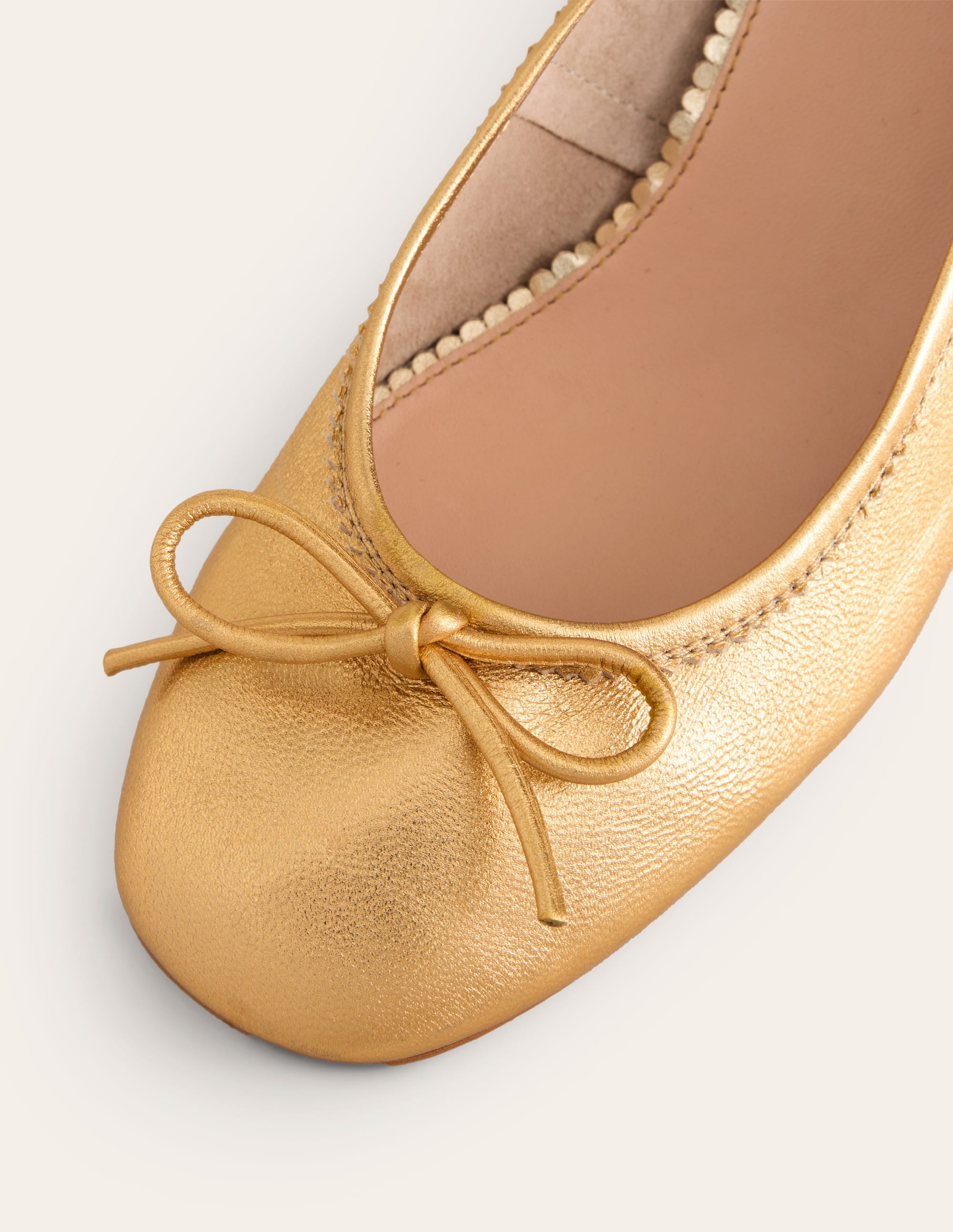 Gold Metallic Block Heel Ballet Flats - Comfortable Women's Dress Shoes for Work, Party & Everyday Wear
