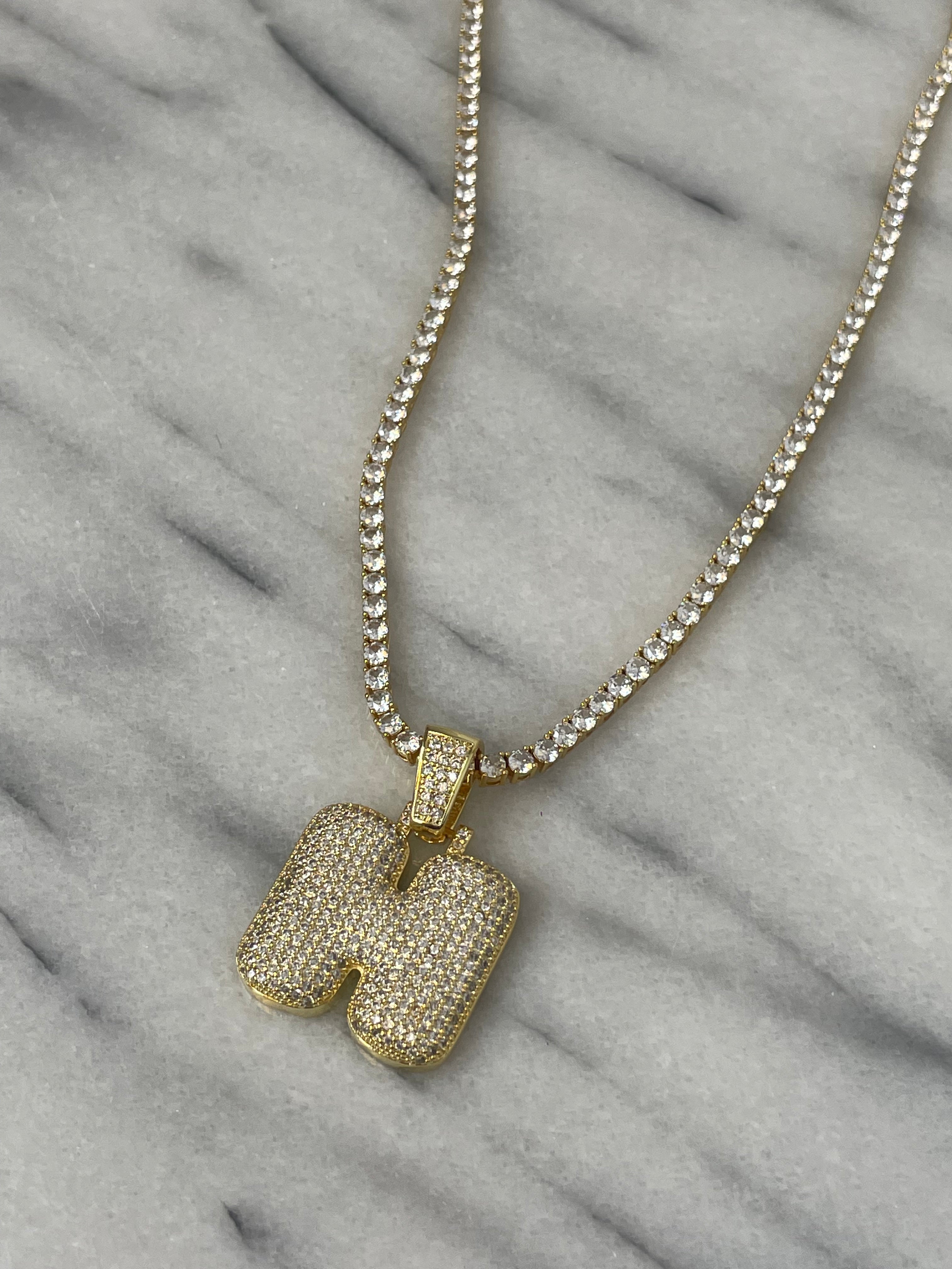 Custom Initial Bubble Interchangeable Necklace - Personalized Name Pendant for Women & Girls - Perfect for Gifts, Birthdays, and Everyday Wear