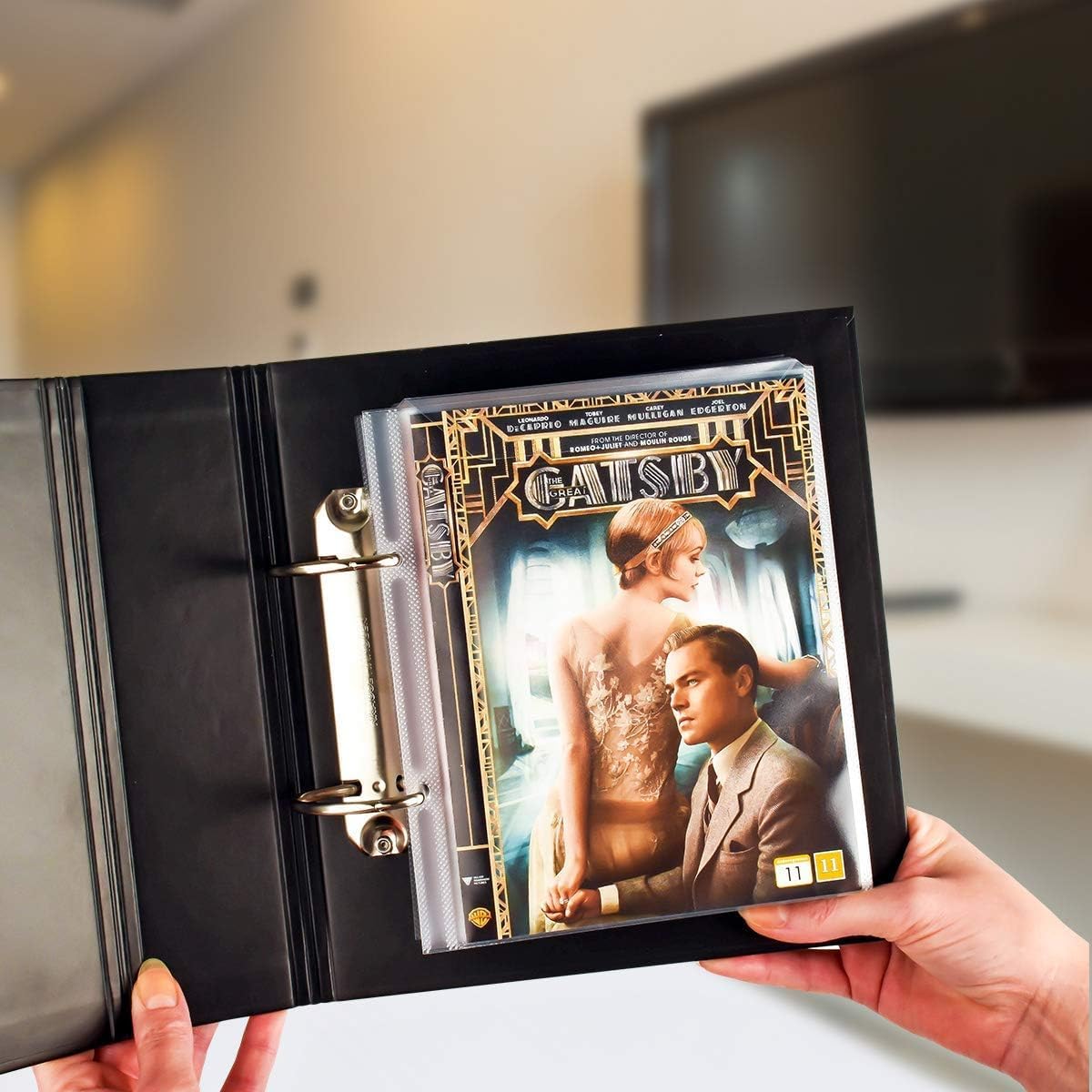2-Ring Binder for DVD CD Blu-Ray Storage - Black | Organize Media Collections