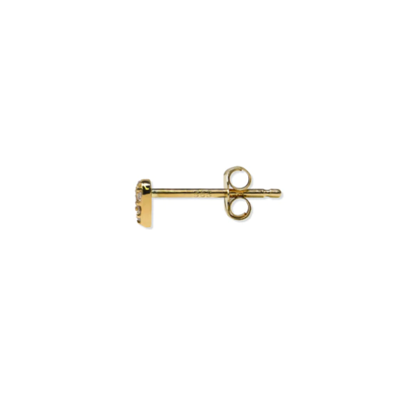 Diamond Pavé Heart Stud Earrings in Gold - Perfect for Valentine's Day Gifts & Anniversary Jewelry