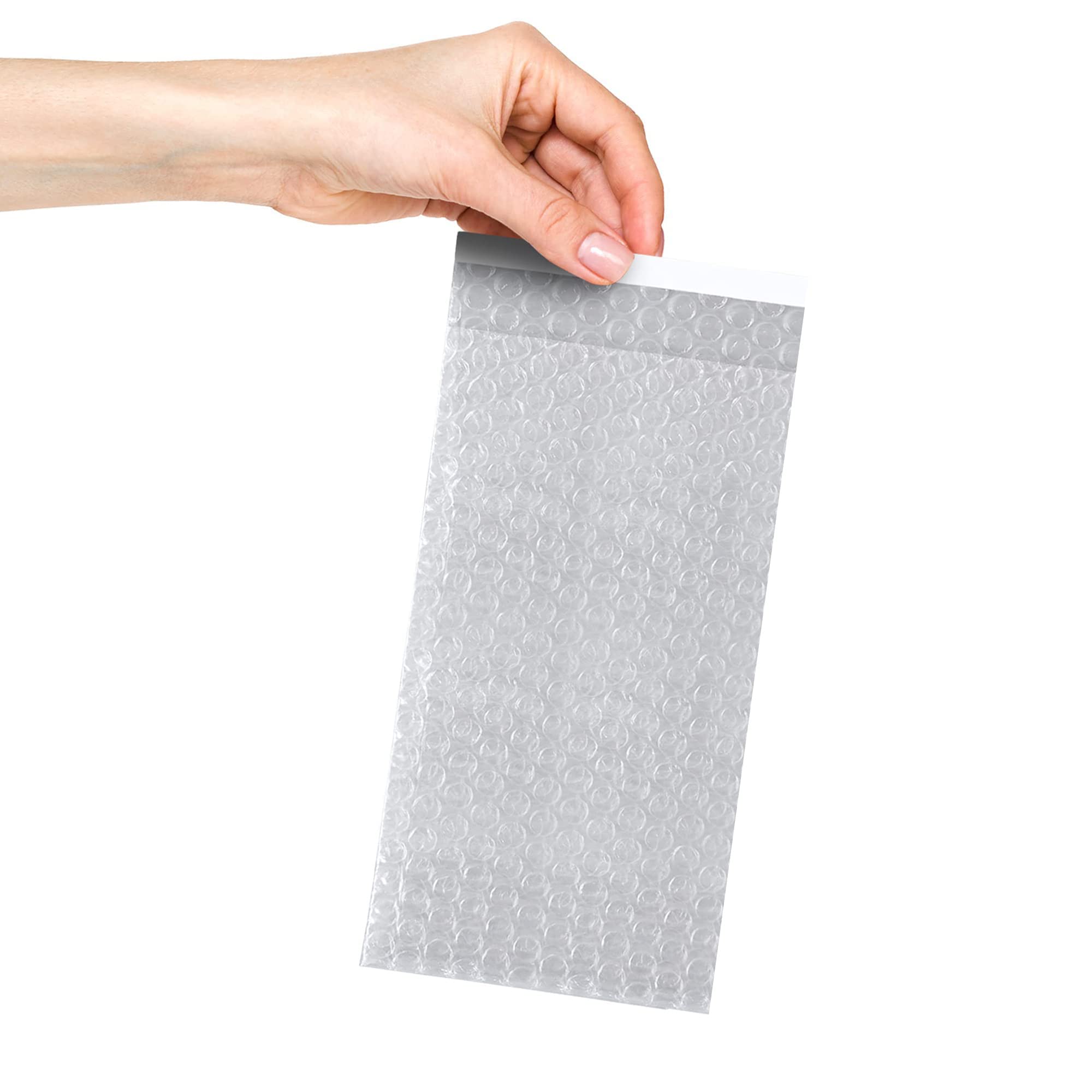AMIFF Self Seal Bubble Pouches 8 x 17.5 Inches - Pack of 100 Waterproof Shipping Bags with Bubble Cushioning, Clear Adhesive Closure Mailing Envelopes for Small Items - Perfect for Ecommerce, Amazon FBA, and Fragile Item Packaging