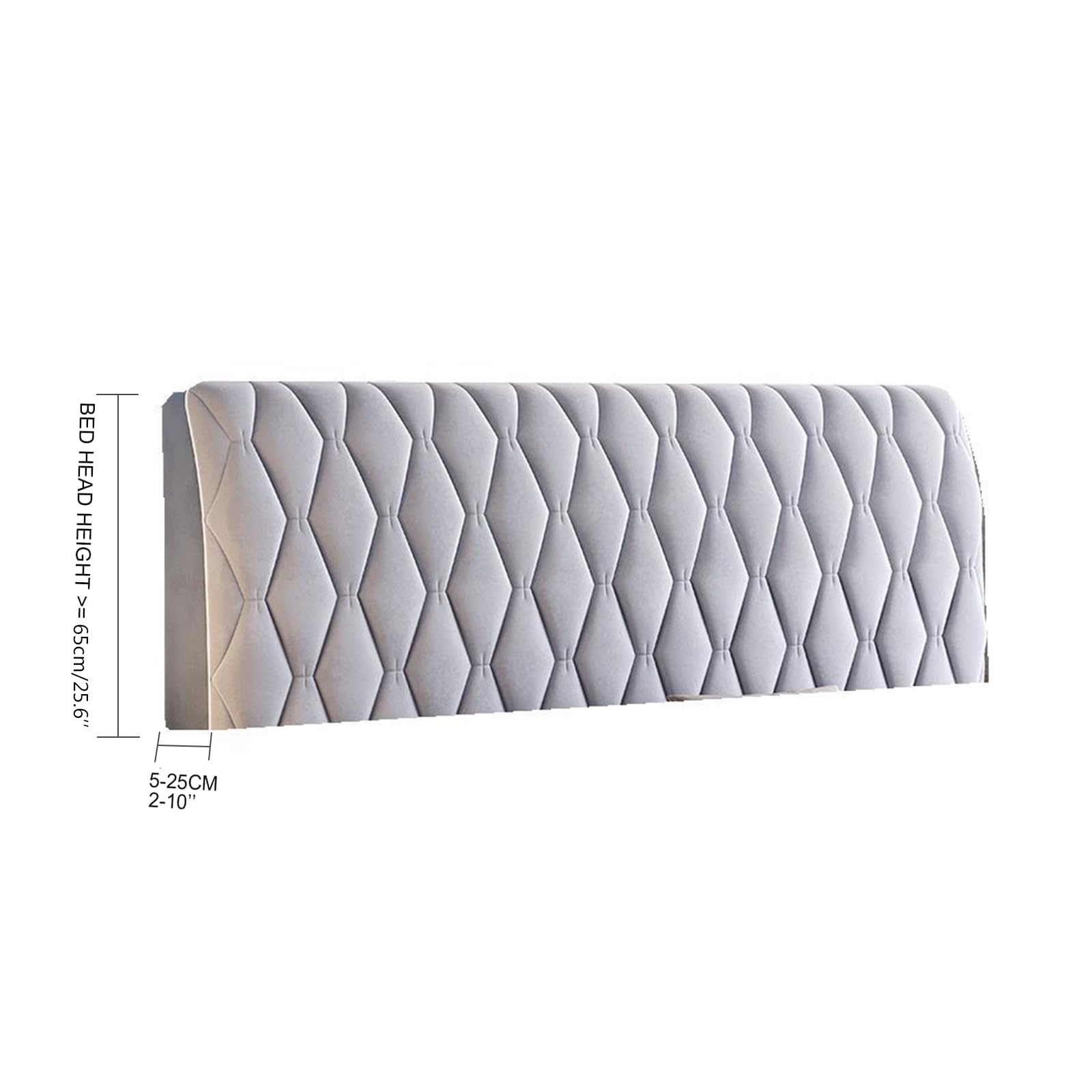 EFELIM Velvet Headboard Cover for King, Queen, Full & Twin Size Beds - Dustproof & Protective Slipcover (Dark Gray, 150cm/59in Height, Fits Headboards Under 85cm/33