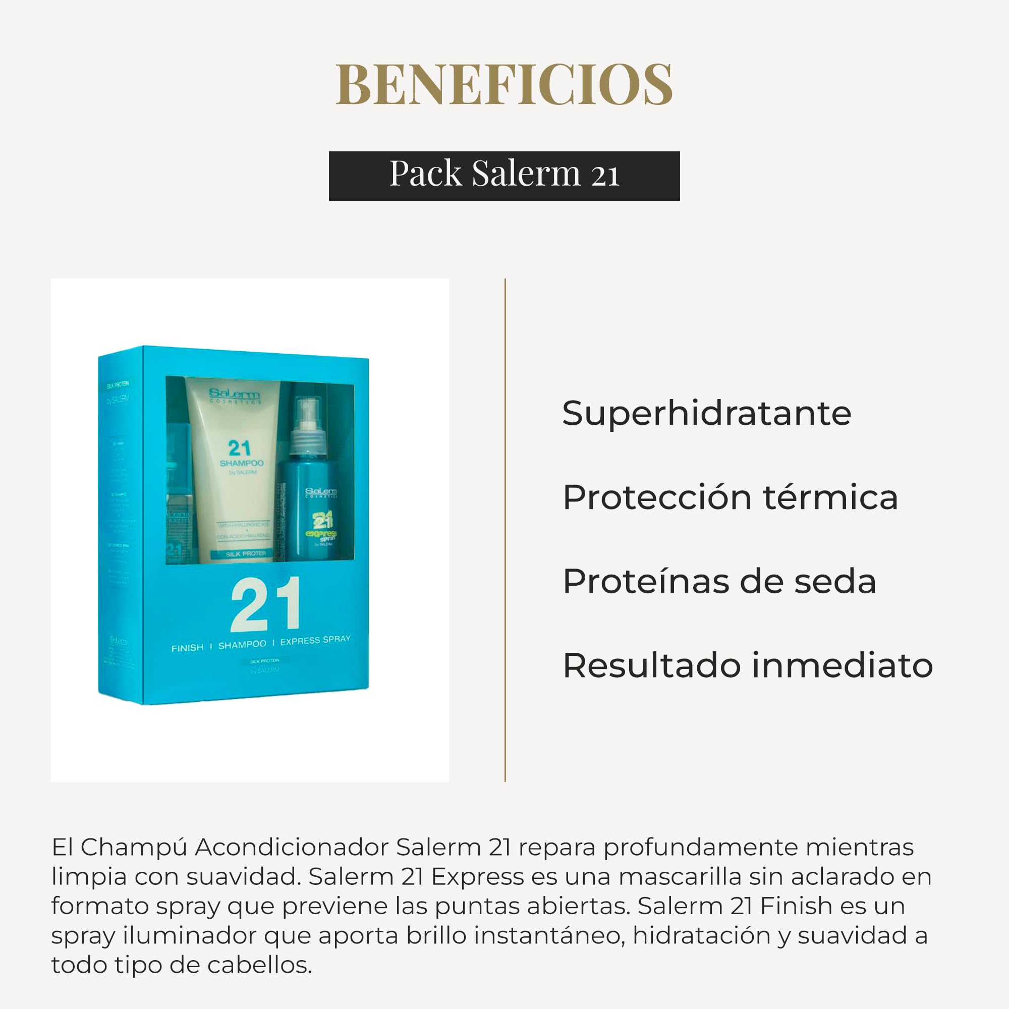 Salerm 21 Silk Protein Hair Care Gift Set - 3-Piece Repair & Shine Treatment for Damaged Hair | Perfect for Home, Salon Use & Holiday Gifting