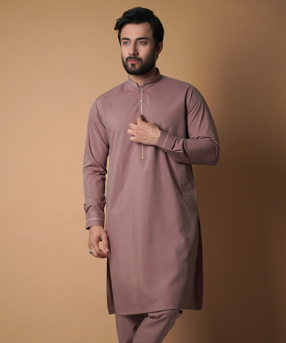 Elegant Dusty Rose Kurta and Pants Set for Women - Traditional Indian Ethnic Wear - Perfect for Festivals, Weddings, and Special Occasions
