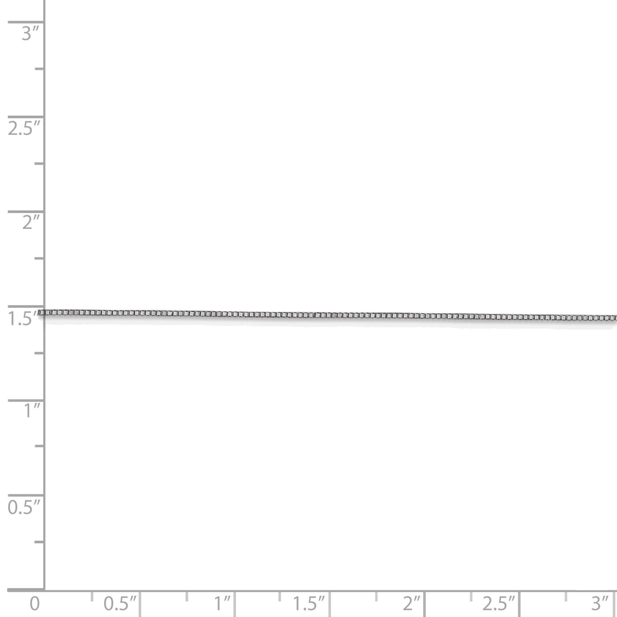 Bonyak 10K White Gold 0.7mm Box Chain Necklace - Dainty & Elegant Jewelry for Women, Perfect for Everyday Wear, Gifts & Special Occasions