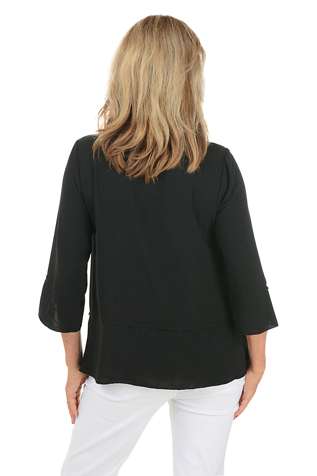 Stylish Airflow Layered Button Sleeve Blouse for Women | Breathable Office & Casual Wear | Perfect for Work, Dates & Everyday Outfits