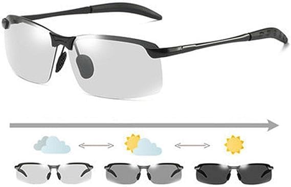 Jowxsx Polarized Photochromic Sunglasses UV400 - White & Black Sports Sunglasses for Day & Night Driving, Cycling, Running - Ultra-Light Sun Glasses for Men & Women