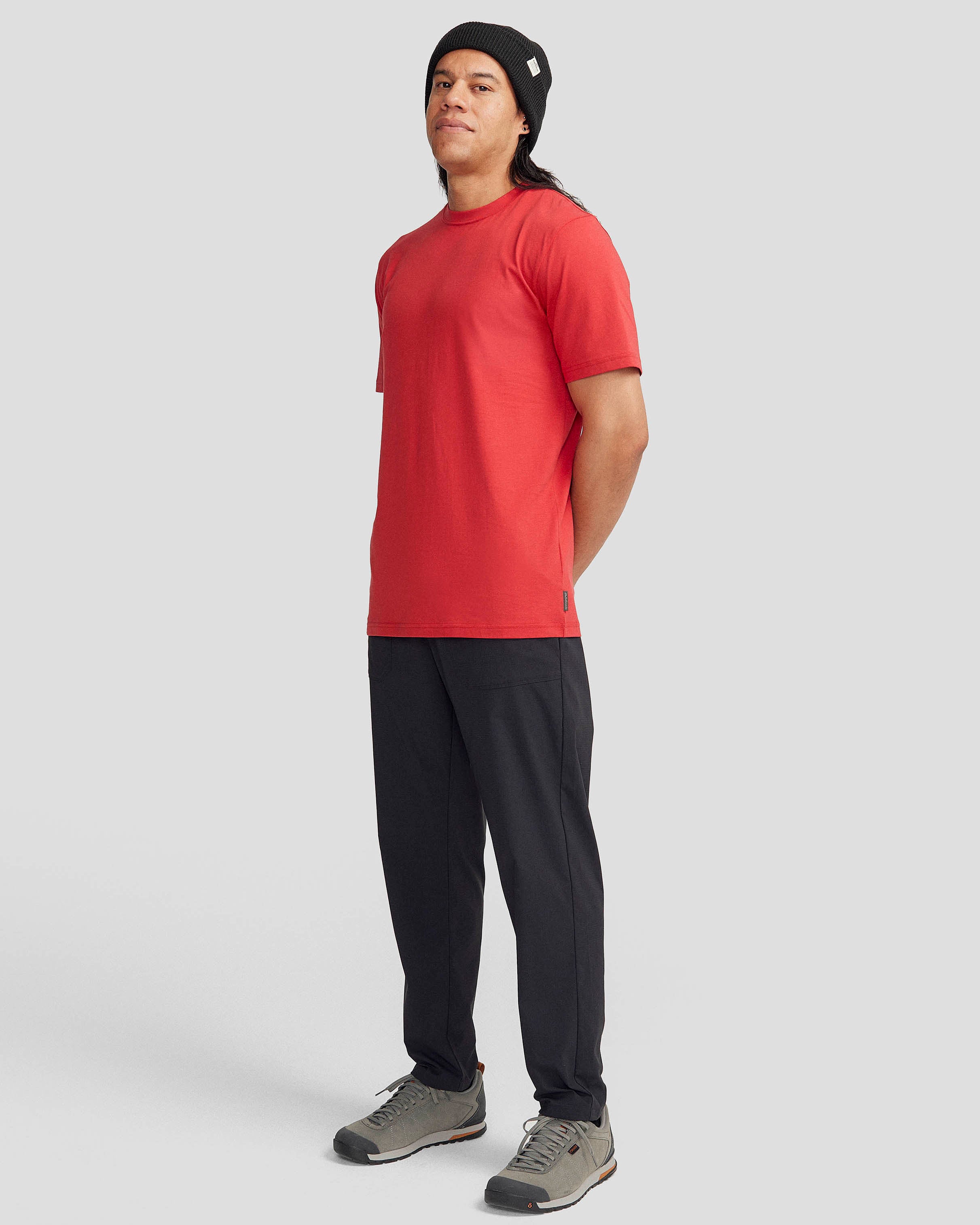 Men's Solid Organic Cotton T-Shirt - Classic Red | Soft & Breathable Casual Tee for Everyday Wear & Outdoor Activities