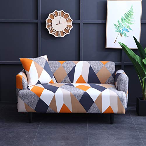 AACHHO Universal Elastic L-Shaped Sofa Slipcover - Stretchable, Slip-Resistant Couch Cover for 1-4 Seat Living Room Sofas (90-140cm, Grey) - Perfect for Pet Owners & Family Gatherings
