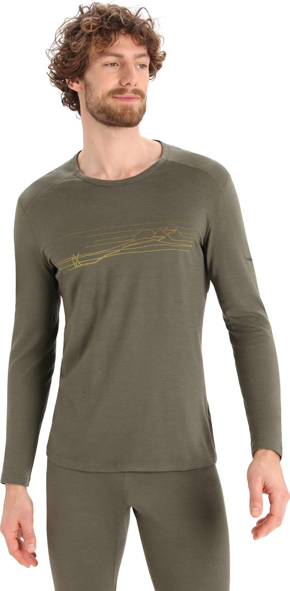 200 Oasis Men's Long Sleeve Crew Neck Baselayer Top - Moisture Wicking Thermal Underwear for Hiking, Running & Cold Weather Activities