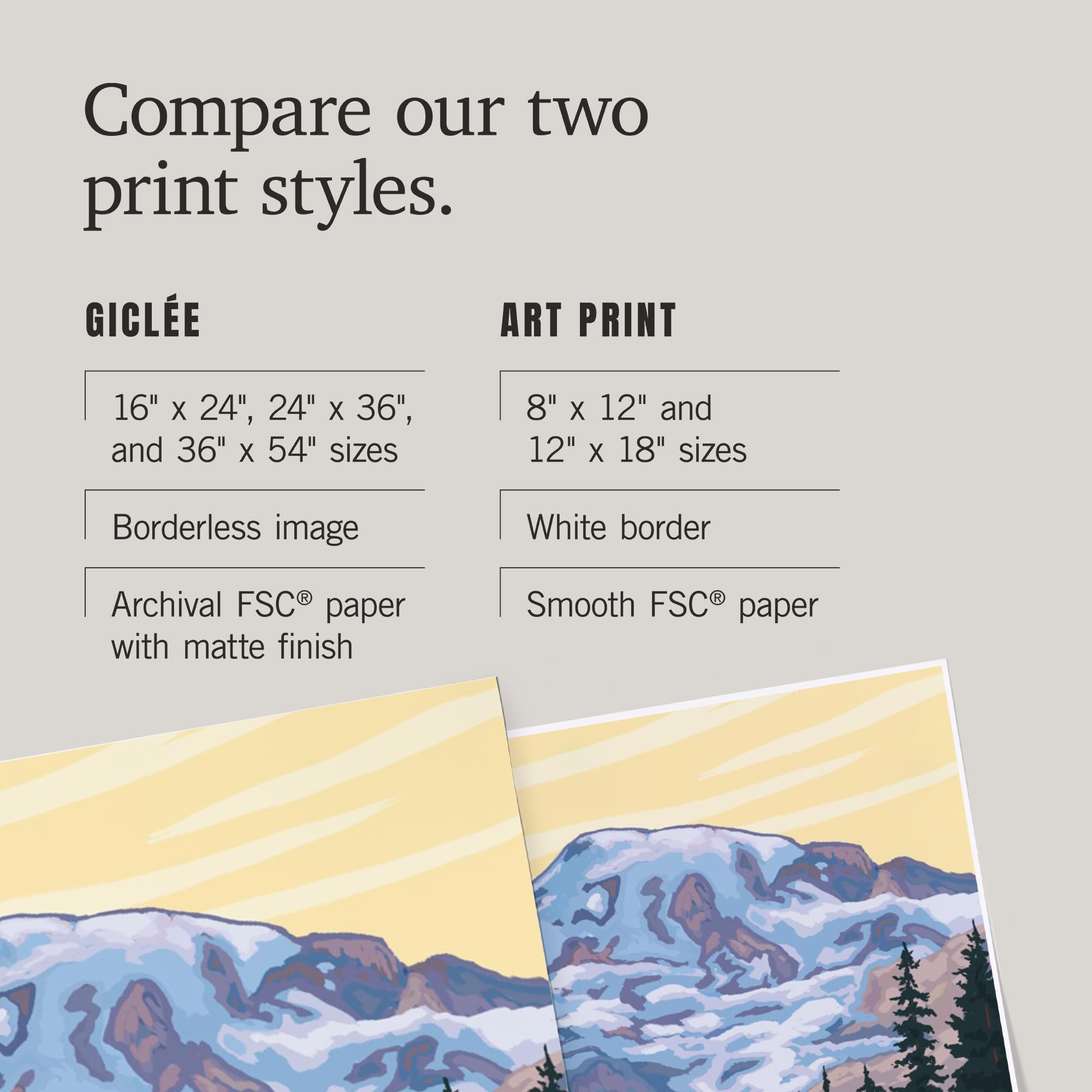 Lantern Press 16x24 Inch Giclee Print - Adirondacks New York Mountain Landscape with Hikers - Premium Wall Art for Living Room, Bedroom & Office Decor